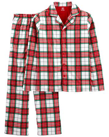 NWT Carters Adult Christmas Red Plaid Pajamas PJ Set Mom Dad Women Men Sz L